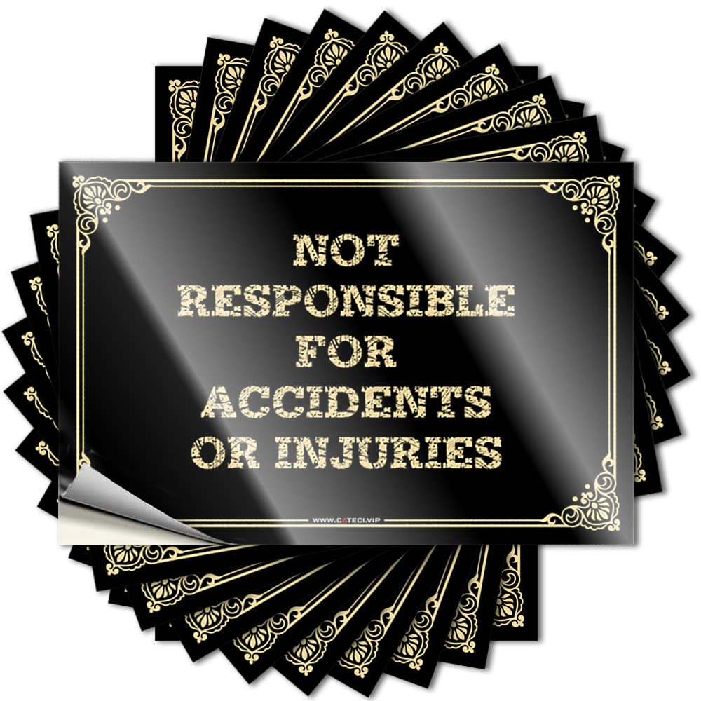 Tattoo Half, Teacher Window Not Responsible for Accidents Or Injuries | Decorations for Patio(12X18CM)
