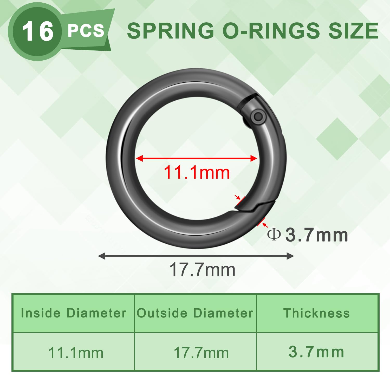 Amazon.com: CooBigo 16 Pack Small Spring O Ring, Metal Key Ring