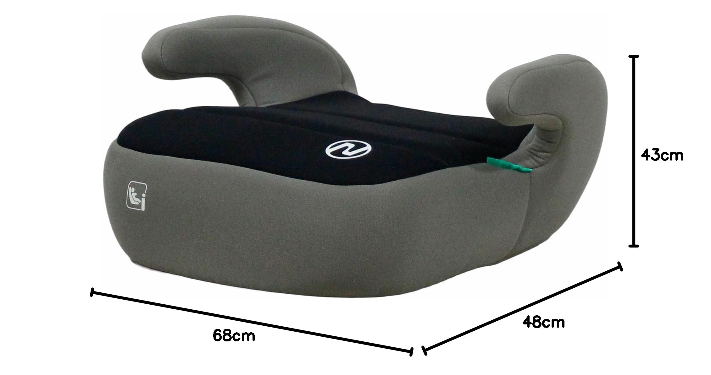 NANIA, Belem 2 in 1, Seggiolino auto, i-Size, 100-150 cm, da 3,5 a 12 anni, da 15 a 36 kg, cintura di sicurezza a 3 punti, Protezioni laterali-Poggiatesta Regolabile 9 Posizioni-non reclinabile