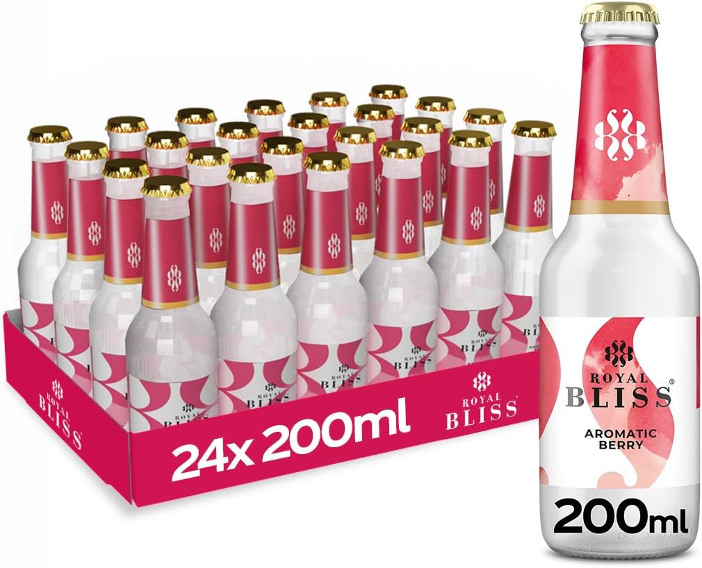Royal Bliss Aromatic Berry Tónica 200 ml x 24, botella vidrio 1 Royal Bliss Aromatic Berry Tónica, botella de vidrio 200 ml, Pack de 24