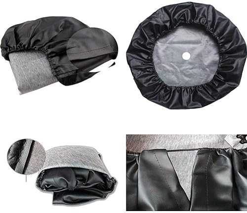 Miniatura 3 de Cubierta de neumático de repuesto con bandera estadounidense negra y blanca con agujero de cámara de respaldo para Wrangler JL