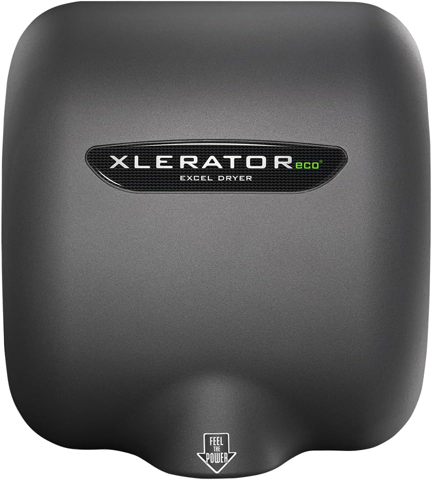 XleratorEco Hand Dryer, XL-GRV-ECO, Textured Graphite Epoxy Painted Cover, 220-240V