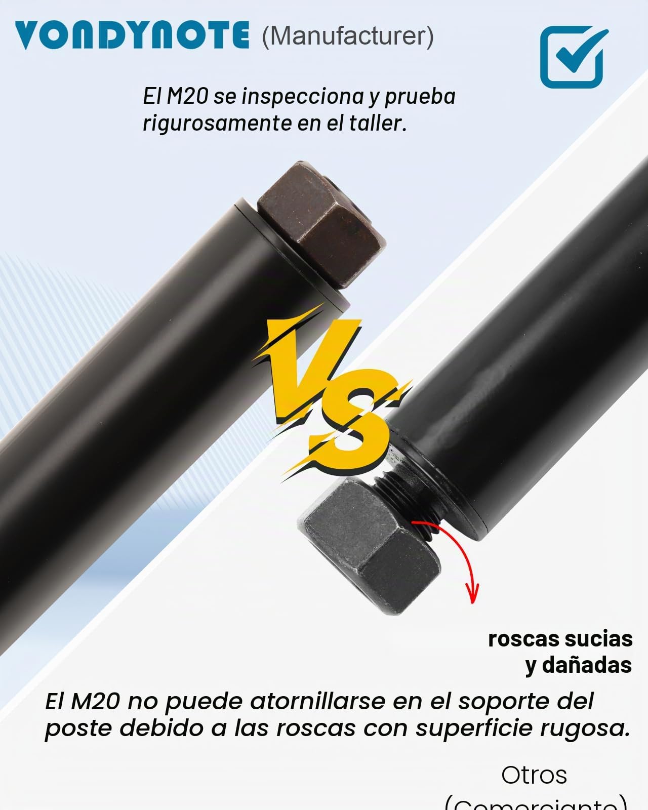 Vondynote Juego de 2 Postes de Altavoz para subwoofer de Altura Ajustable para Montaje roscado M20 y Extensor de Altavoz de Montaje de 35 mm