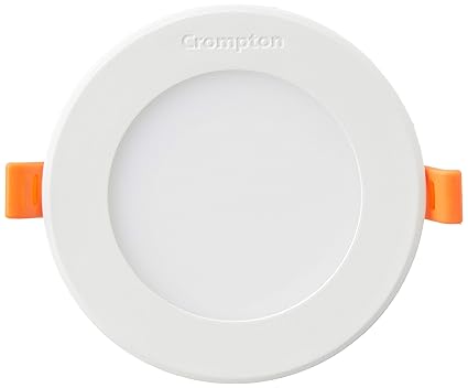 Crompton LSDRMN-NW-Pro4 Slim Flat 6-Watt LED Panel Light Combo (Pack of 4, Natural White, Round)