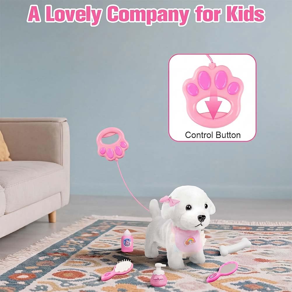 Vicloon Cane Peluche Interattivo Cammina Abbaia Scodinzola Giocattolo per Bambini 14+
