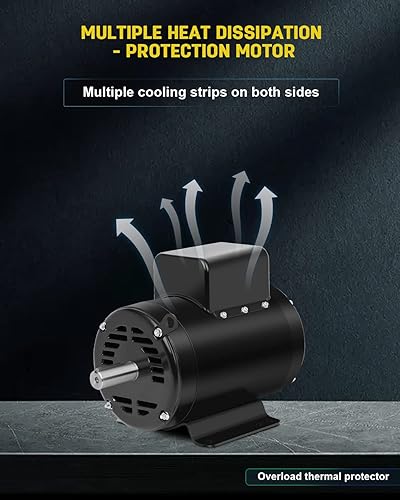 Miniatura 4 de Marco ODP 208V-230V 1-18 "Diámetro de eje rodado de acero Shell 60HZ del motor eléctrico monofásico del motor 1750RPM 184T del compresor de aire 3HP