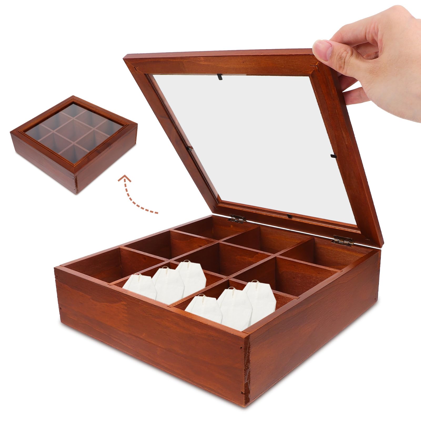 Caja De Almacenamiento De Madera Organizador De Sobres De Té y Azúcar Soporte Para Paquetes Para Cafeterías y Restaurantes