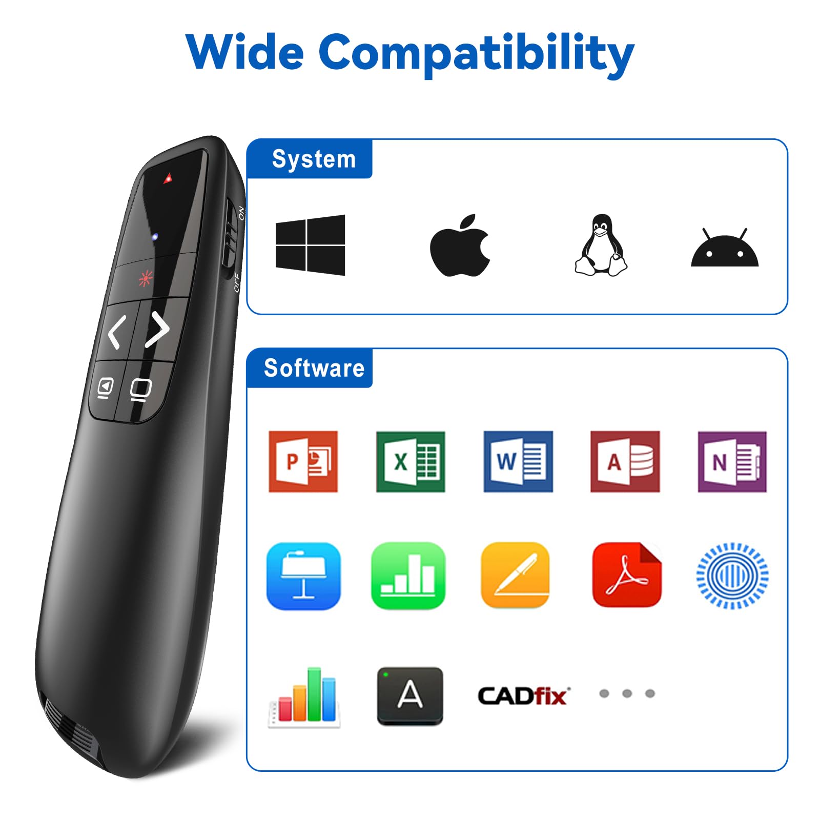Presentation Clicker For Powerpoint, Wireless Presenter