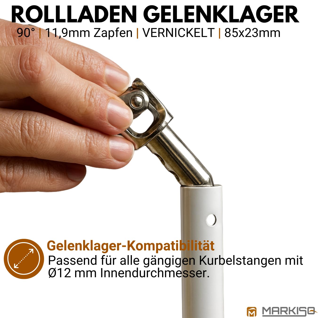 Rolladen Gelenklager 90° Lager Getriebe für Rolladen Rolladenlager Rolladen Kurbelgetriebe Gelenklager Kurbelgelenk Gelenkplatte Gelenkkurbel Rolladengelenk 90 Grad 23x85 mm 4Kant 6mm 12 mm Zapfen