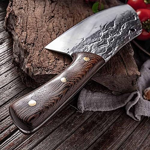 Meat Cleaver, 7inch Slicing knife Japan Kitchen Chef Knives Wood Handle Meat Fruit Vegetable Fish Butcher Knife Chinese Cleaver High Carbon Knives