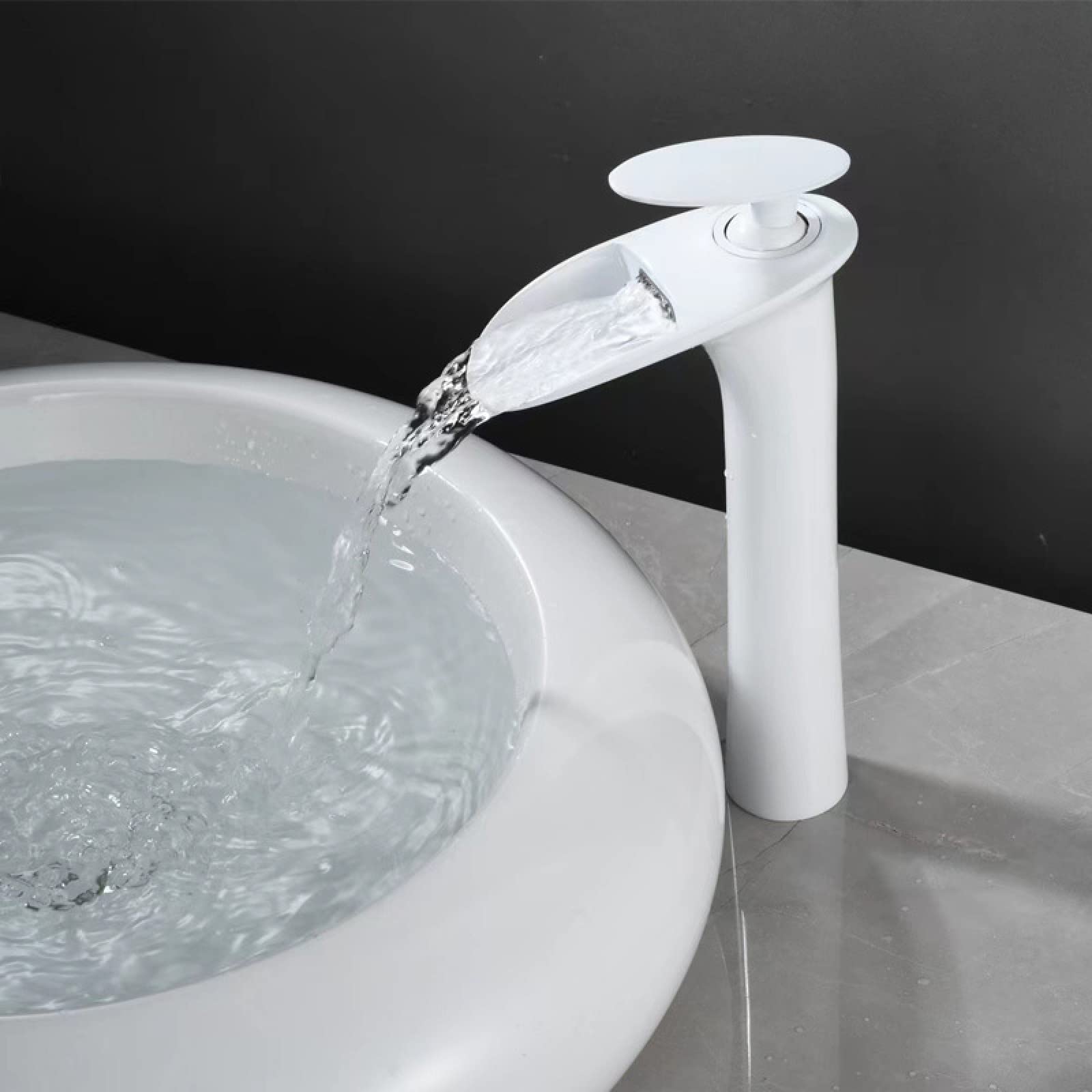RUBINETTO CASCATA Bagno Miscelatore Lavabo OTTONE Monocomando - Foto 2