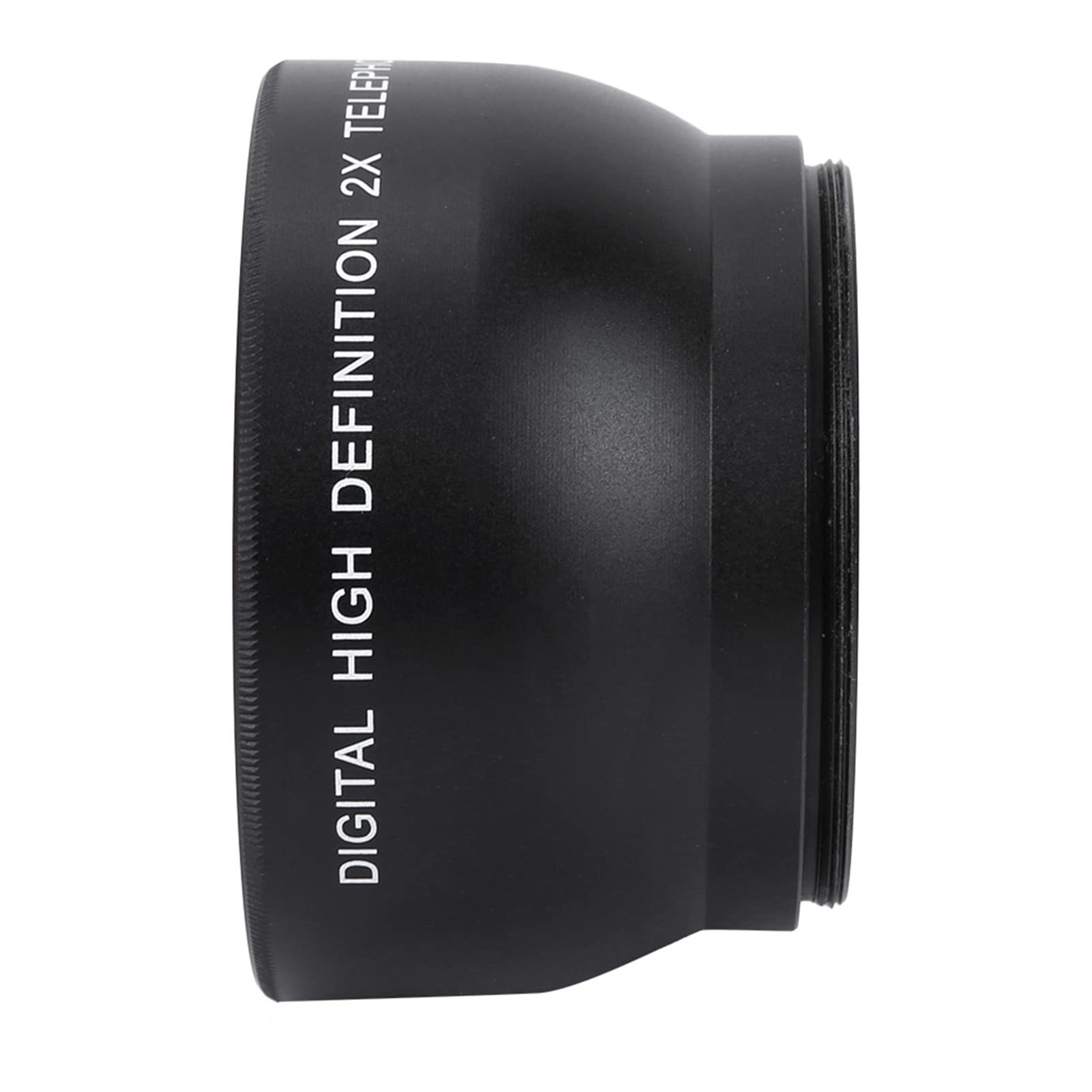 Objectif de Convertisseur télé HD 52mm 2X, Convertisseur Haute Définition, Monture de Caméra 52mm, Noir