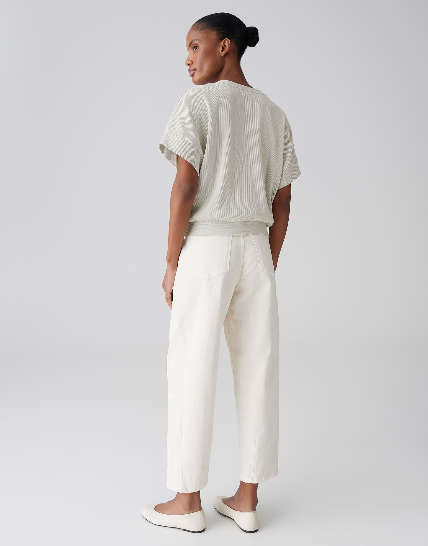 OPUS Damen Sweatshirt | Modernes Sweatshirt mit gestreiften Rippeneffekt Loose Fit