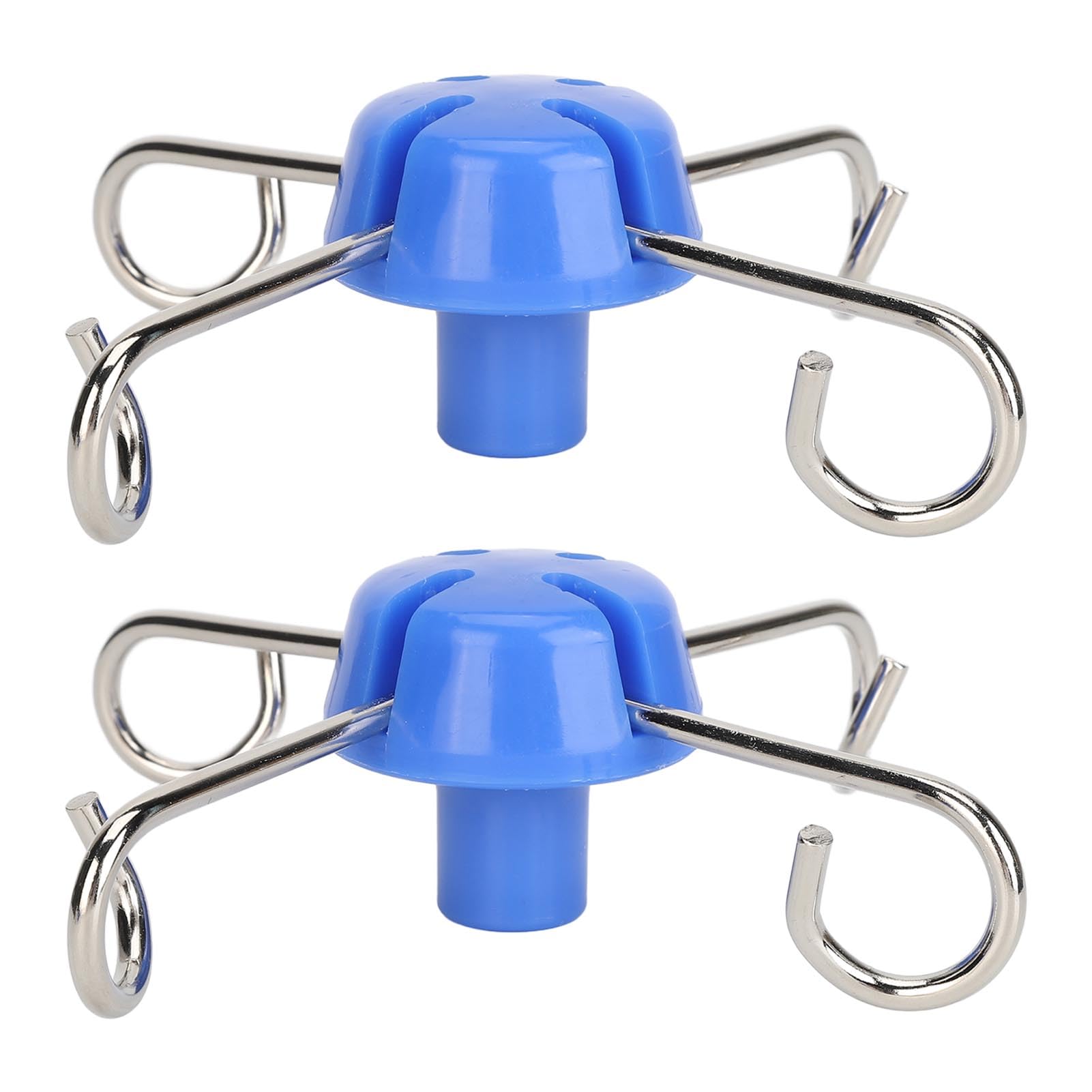 2PCS Crochet de Suspension pour Support de Poteau IV, Crochets de Poteau IV 4 Cintres, Crochet de Support de Perfusion Vertical en Métal, Crochet de Suspension de Sac
