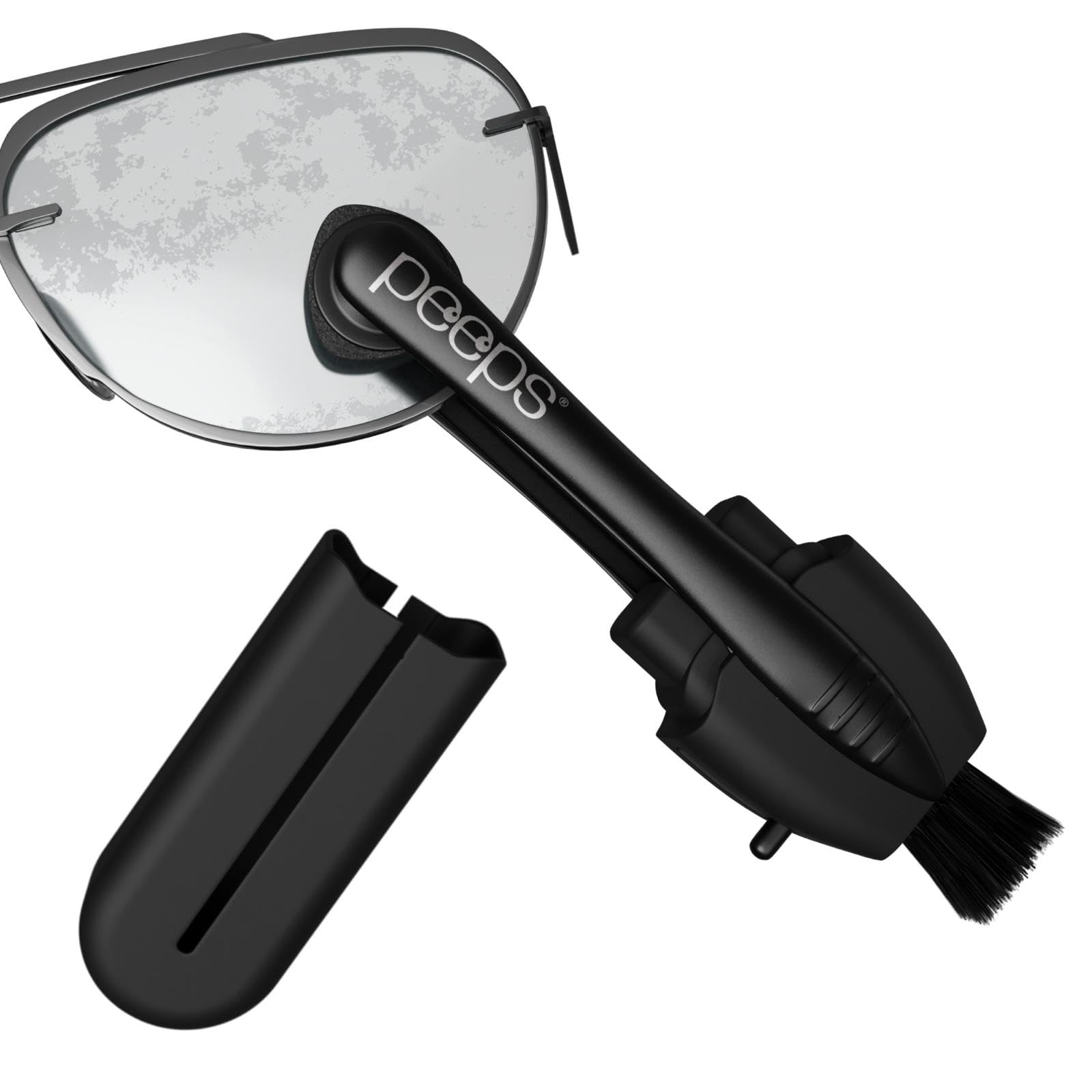 Peeps Lens Cleaner, Glasses Cleaning Tool, Black Soft Touch, 1 Count