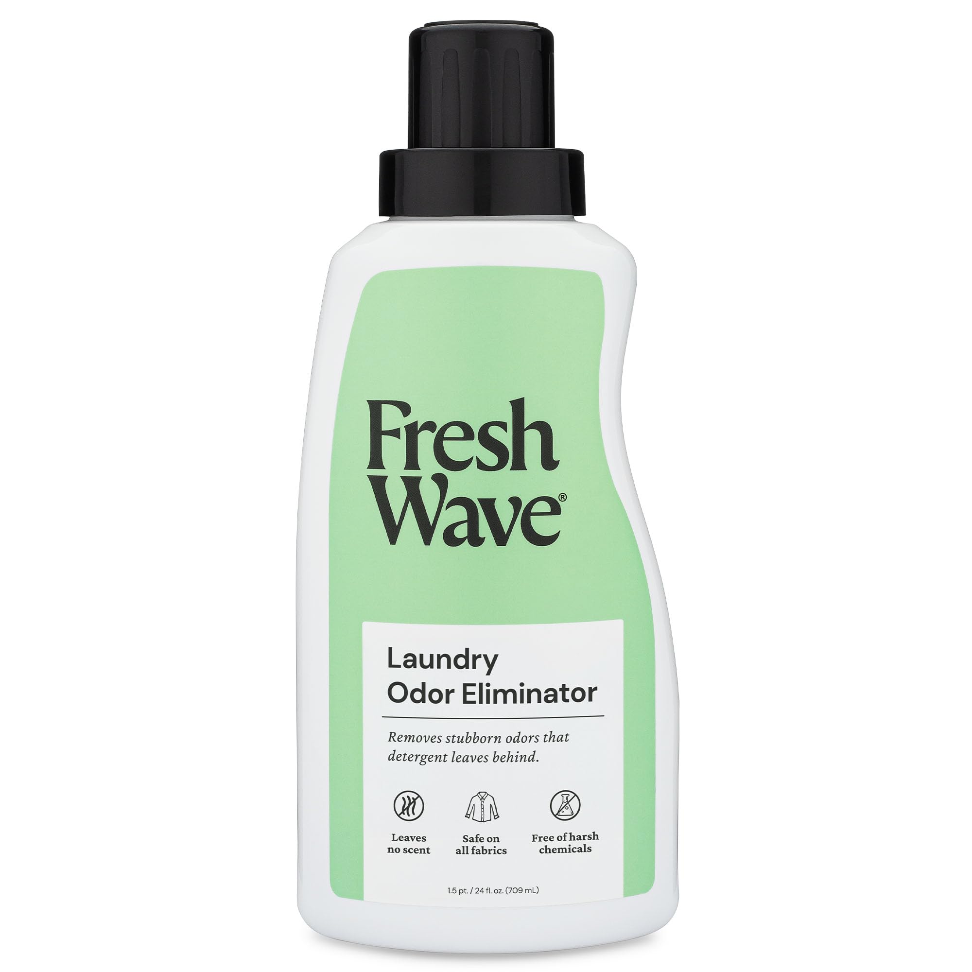 Fresh Wave Odor Removing Laundry Booster, 24 fl. Oz. | Laundry Scent Booster | Safer Odor Relief | Natural Plant-Based Odor Eliminator | Pet Bedding, Activewear, Blankets, Clothes & Fabrics