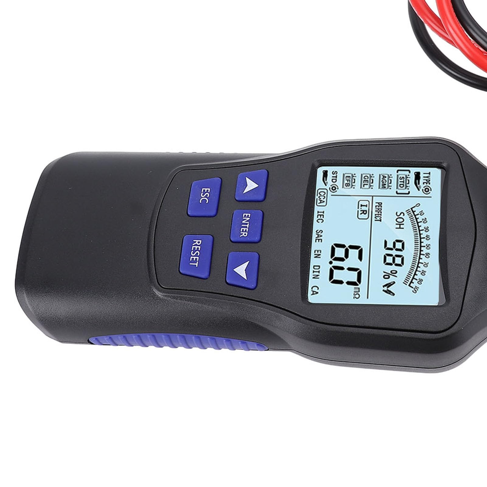 Tester Akumulatora Samochodowego Boroco 12 V 24 V LCD Wyświetlacz Wyświetlanie Prądu Wykrywanie Automotive Alternator Tester dla Motocyklowych Ciężarówek RV Marine