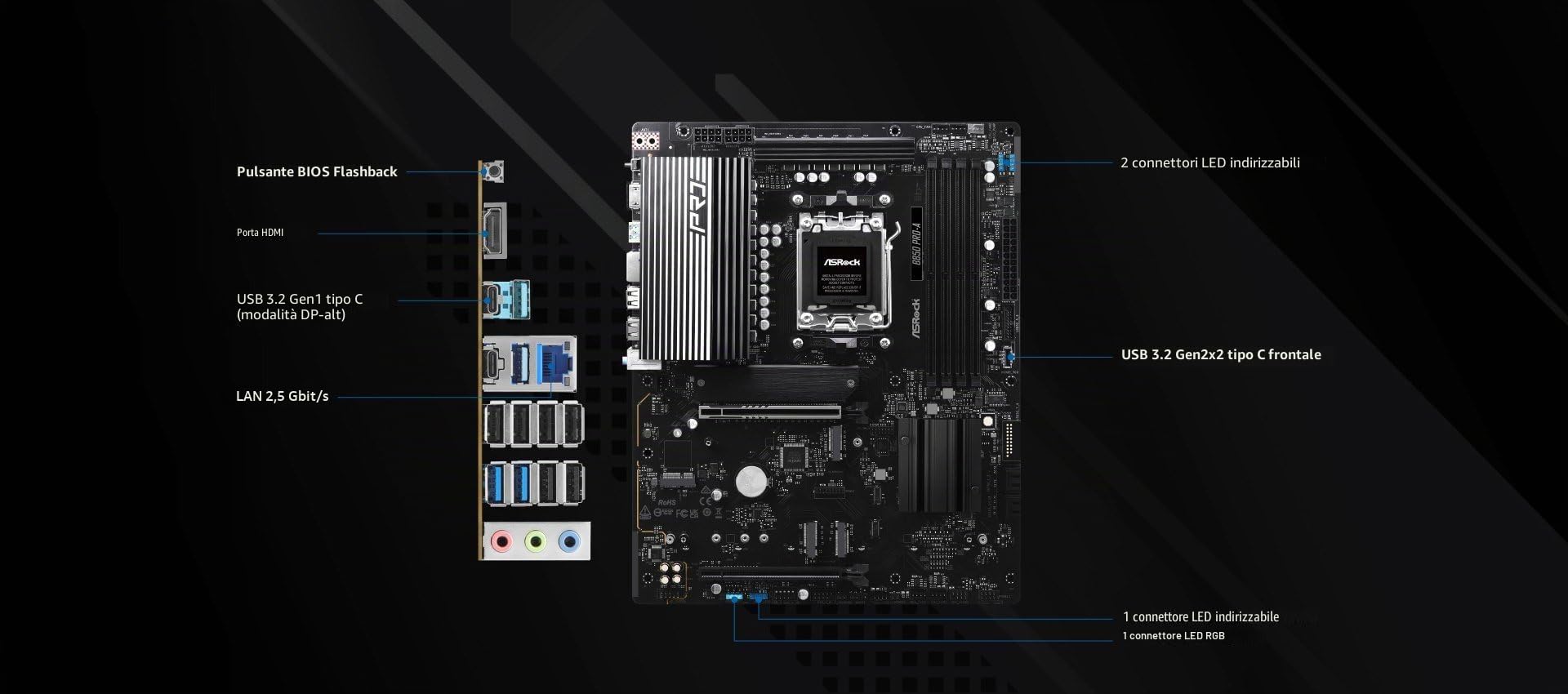 MB ASRock AMD AM5 B850 Pro-A