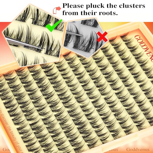 Image of Manga Lash Clusters Wispy Natural Cluster Eyelash Extensions with Widespan Design Anime Eyelash Clusters (11-13mm Mixed)