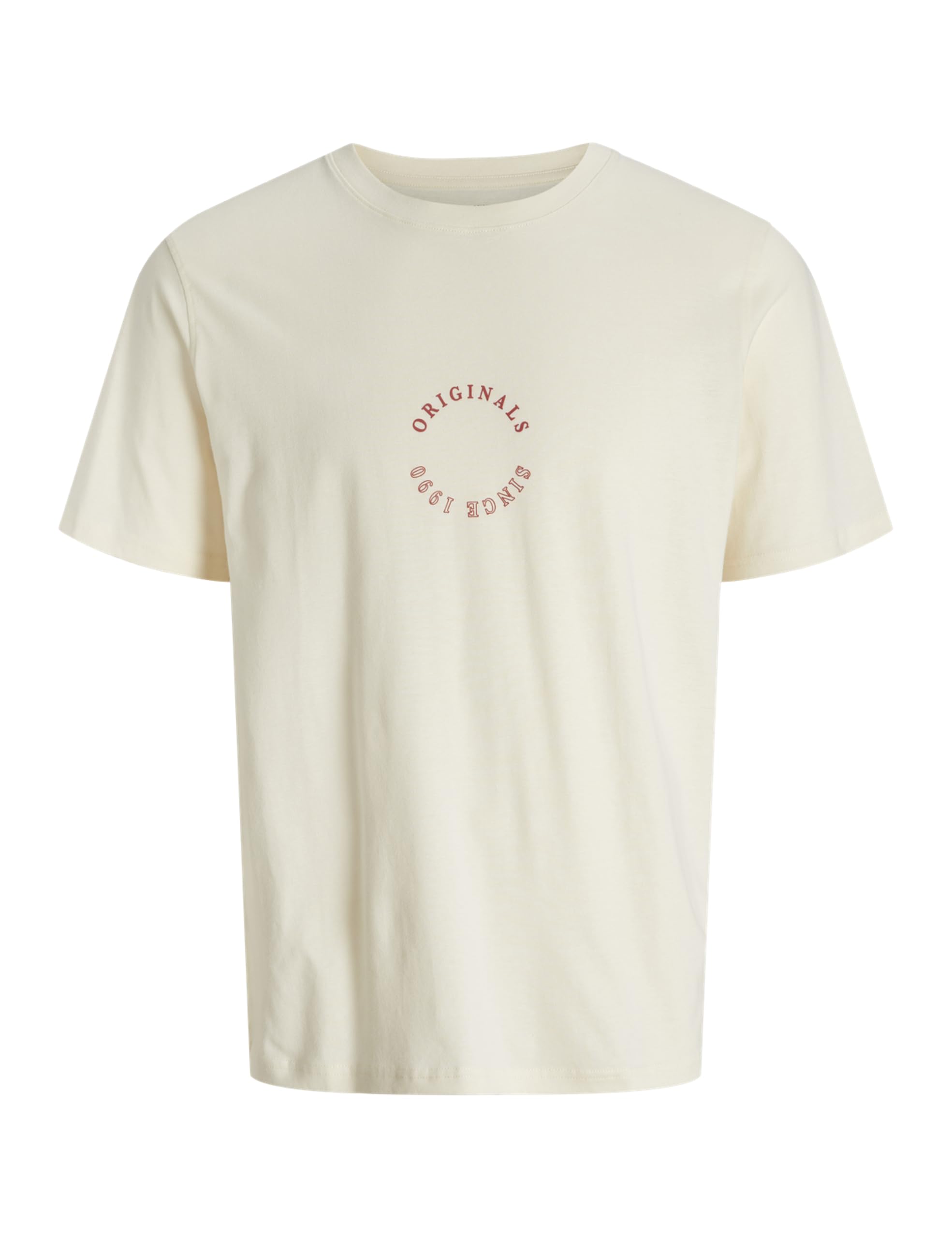 JACK & JONES Jorbillyburg Minimal Tee SS Crew Neck, Antique White, L