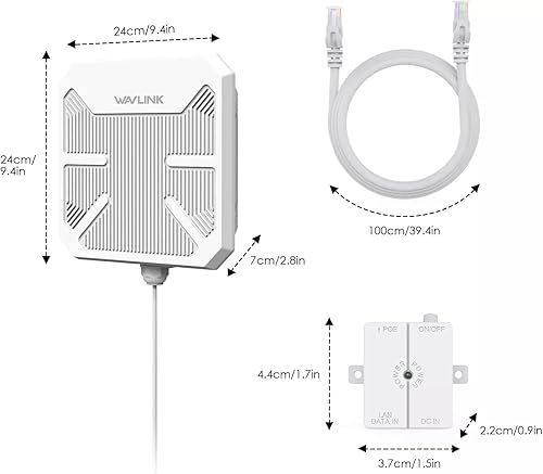 Miniatura 7 de WAVLINK Extensor WiFi 6 para exteriores AX3000, repetidor WiFi de doble banda de largo alcancepunto de acceso inalámbricoenrutador con transmisión
