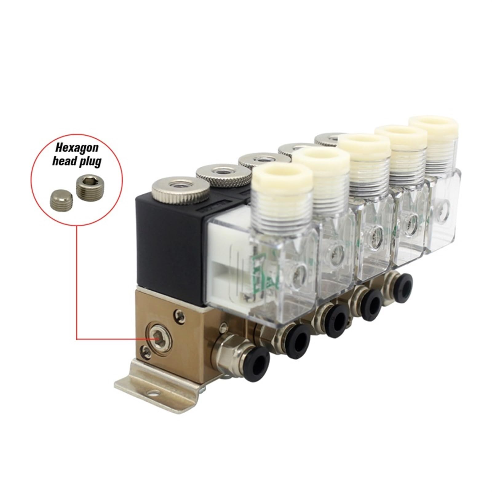 3V1-06 3/2 Way normalnie zamknięty pneumatyczny zawór elektromagnetyczny kombinacja ciśnienia dodatnia i ujemna uniwersalna kontrola ssania 1 szt. (DC24V 6 mm Fittings)