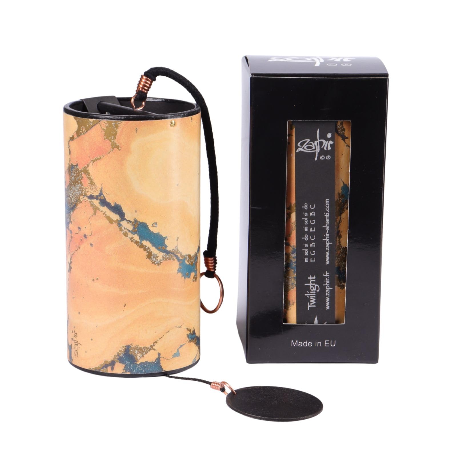 Zaphir Twilight Autunno | Scacciapensieri in confezione regalo in nero – Chimes come regalo per yoga, bambini e meditazione in giallo