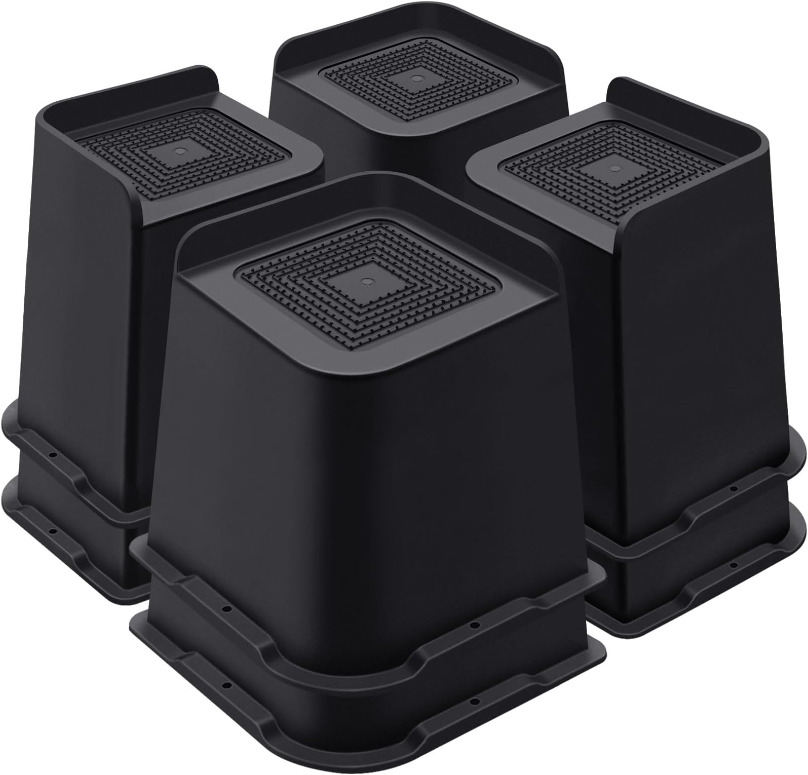 Bed Risers 6 Inch Heavy Duty, Furniture Risers for Bed Desk Table Sofa Couch，Oversized Bed Lifts Risers, Support up to 5000 Lbs(8 Pack Black)