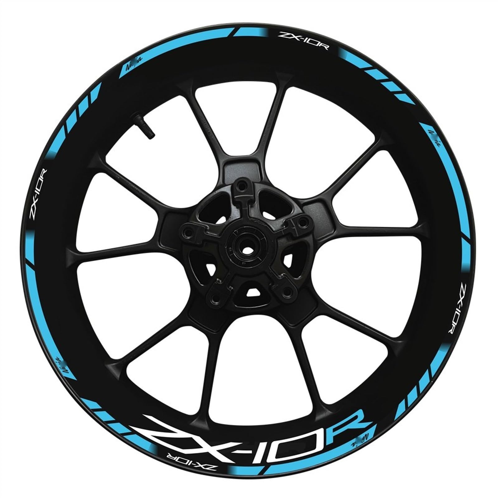 Rim Reflective Sticker for for N&INJA for Zx-10r Motorcycle Wheel Hub Decal Set Decorative Protection for Zx10r for ZX 10R(13)