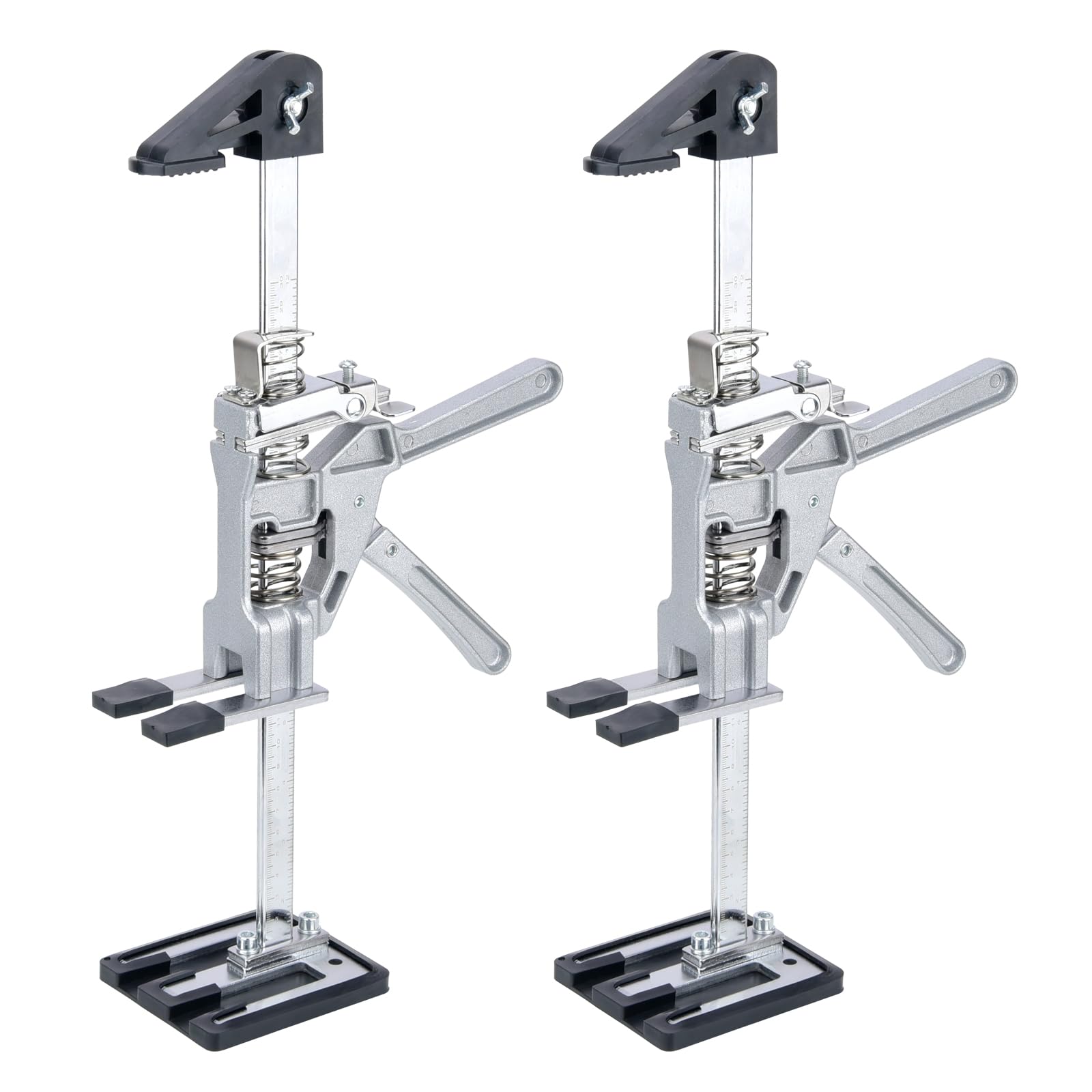 2 PZS Brazo Ahorrador de Trabajo, Herramienta Elevación, Herramienta Montaje con Escala y Descenso Rápido/Lento, Elevador Muebles para Azulejos, Puertas, Tableros, Capacidad Carga 200 kg