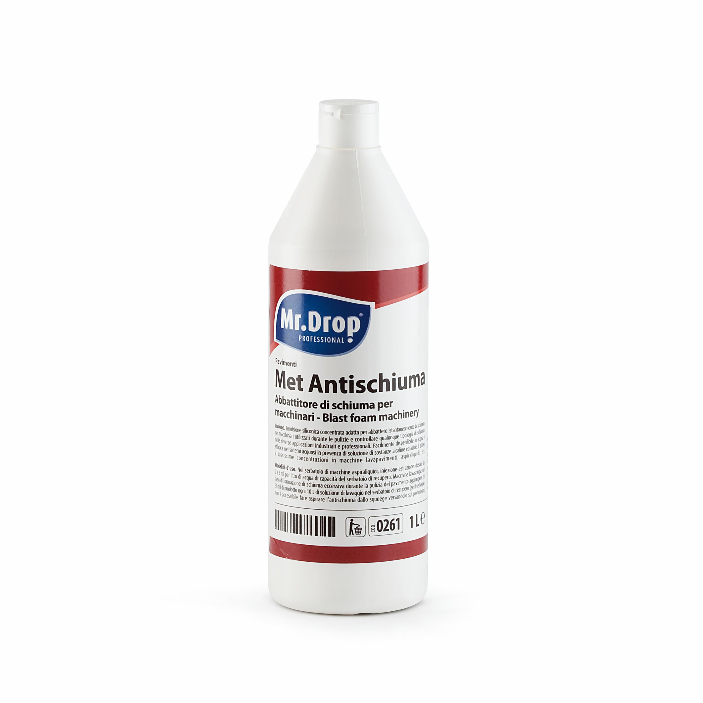 Mr.Drop® MET ANTISCHIUMA ABBATTITORE DI SCHIUMA PER MACCHINARI - 12 flaconi da 1 lt
