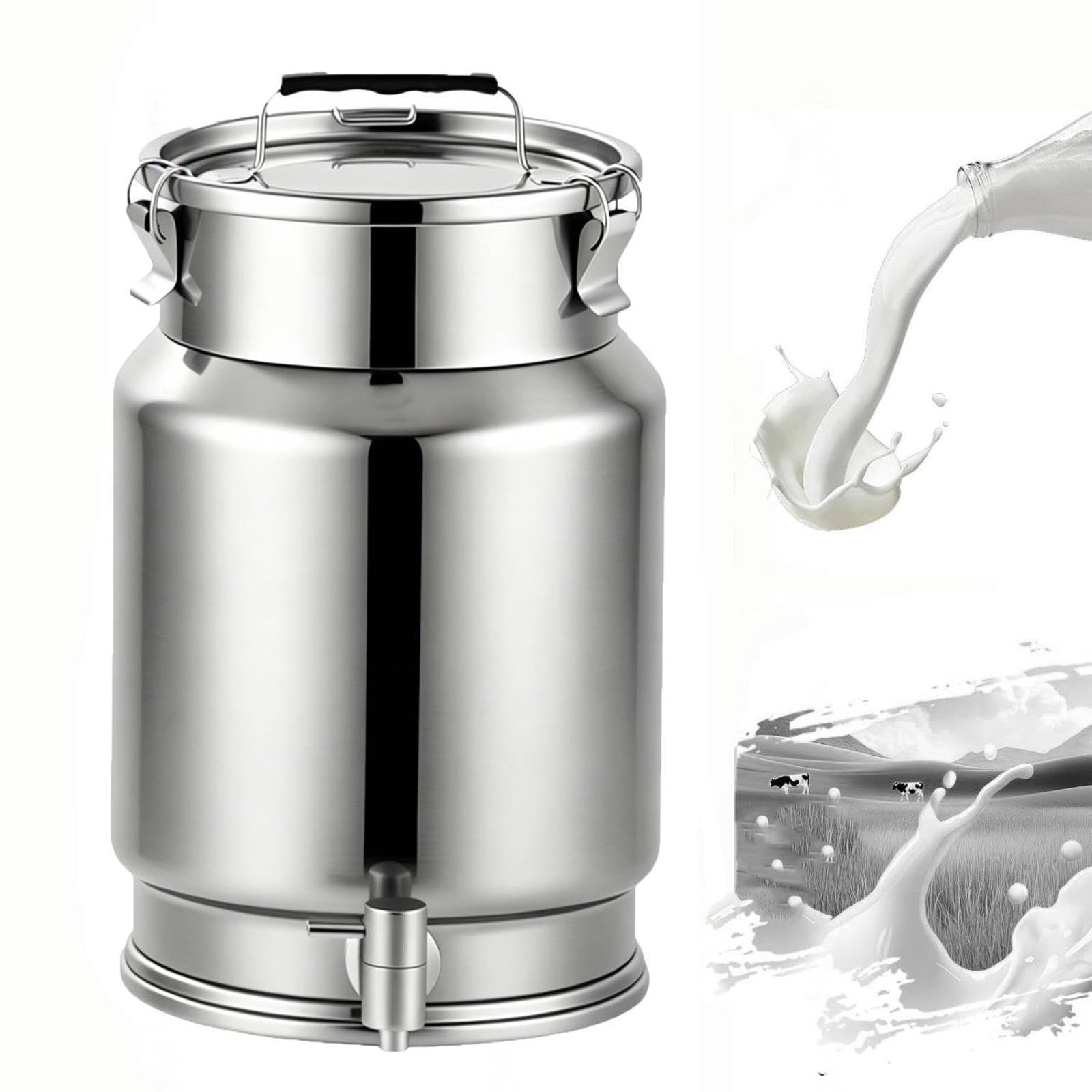 aliooila large stainless steel bucket with faucet and lid 2.5-30l,A-2.5L