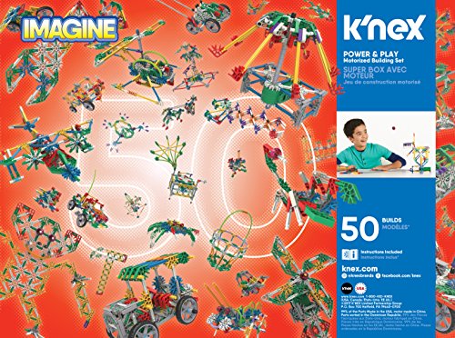 K'NEX 23012 Imagine Power and Play Motorised Building Set, Educational Toys for Kids, 529 Piece Stem Learning Kit, Engineering for Kids, Fun and Colourful Building Construction Toys for Kids Aged 7 +