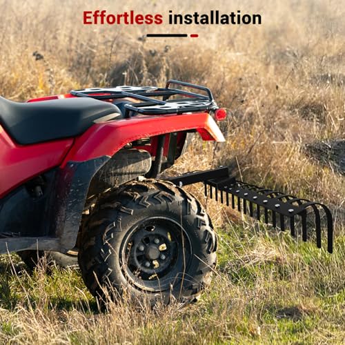 LTSEAME 48 Inch Tow Behind Rake