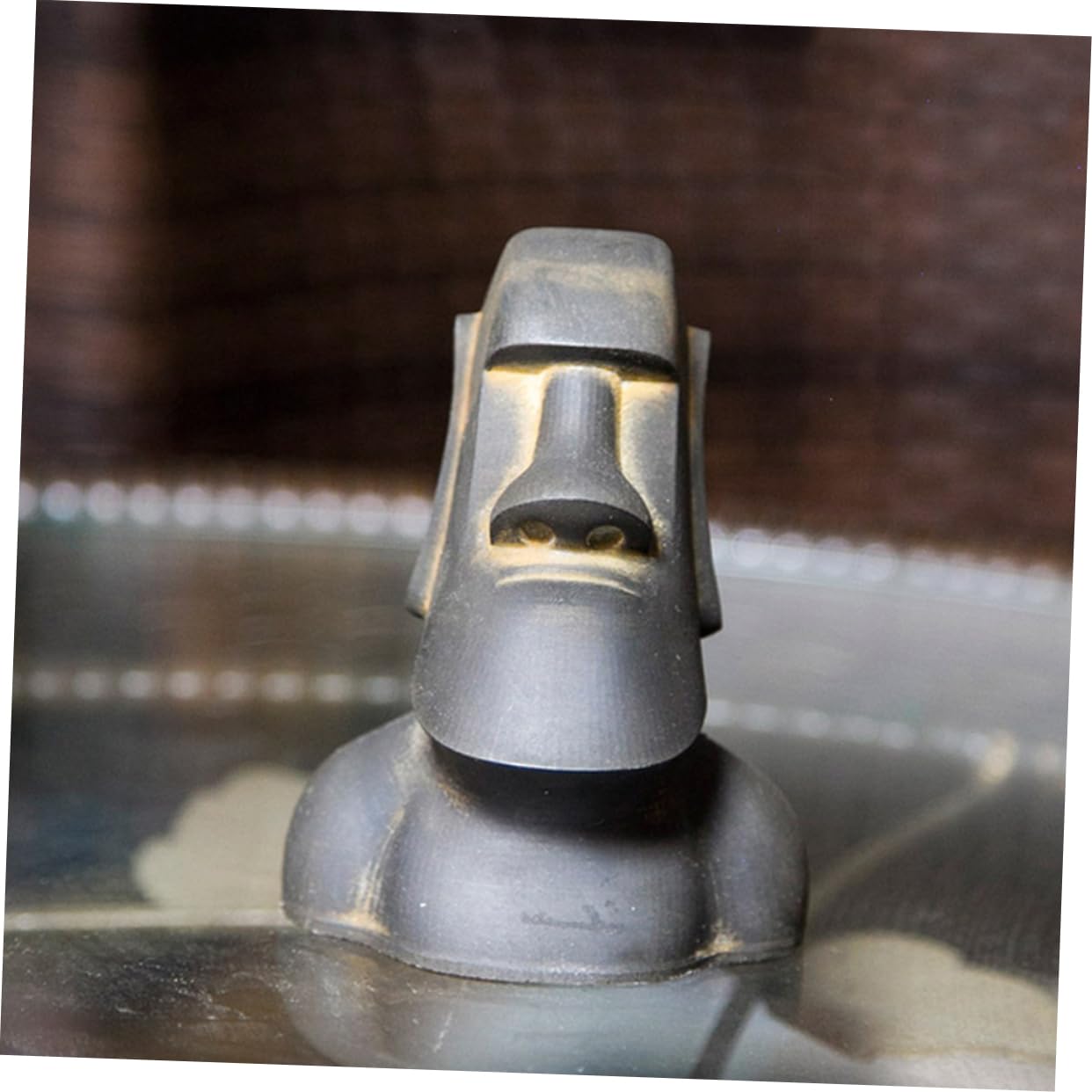 Statua Moai in Miniatura Decorazione in Resina Isola Pasqua Scultura Da Scrivania Per Ufficio Statua Cultura Estetica Unica