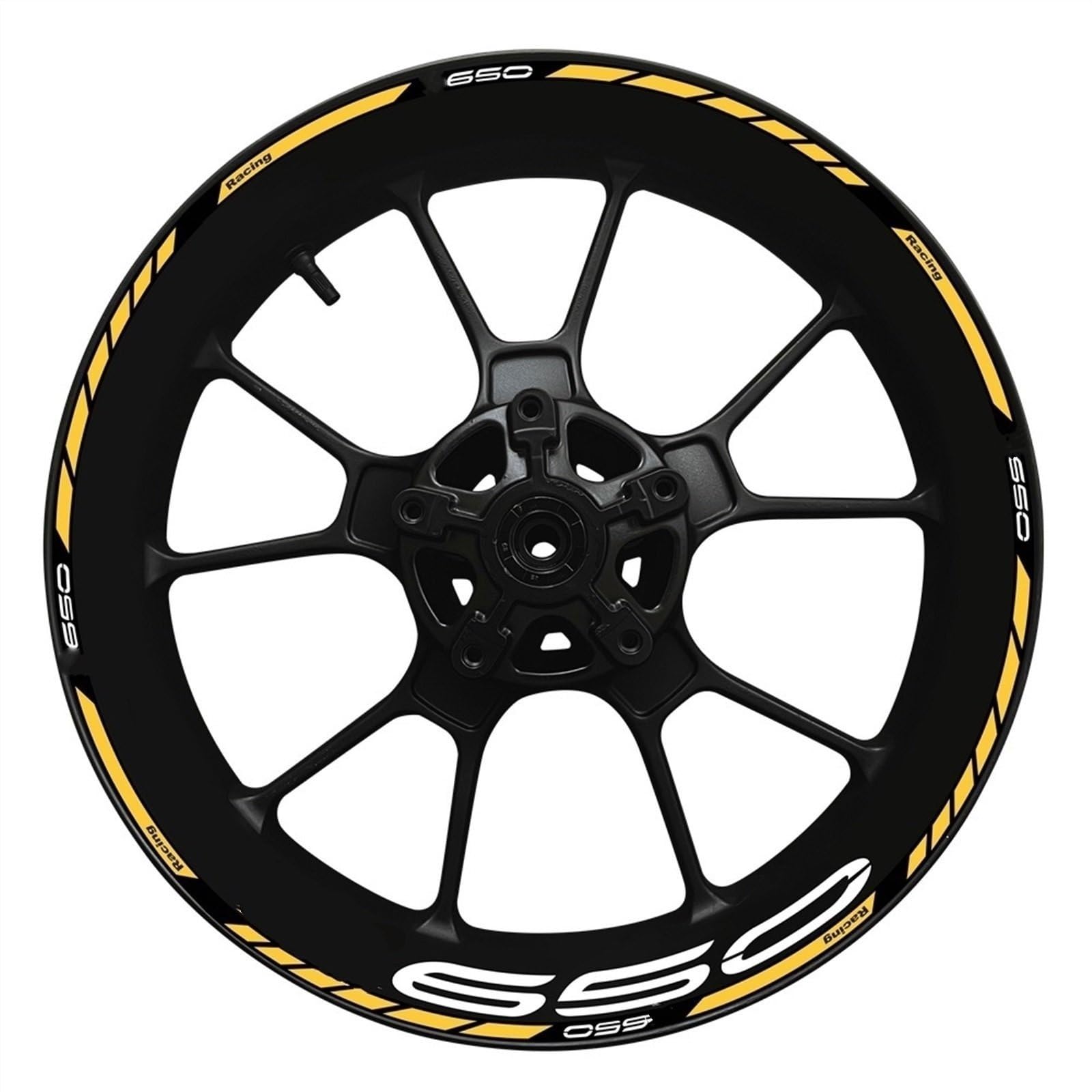 Stickers Motorcycle Wheel Stickers Reflective Rim Motorbike Waterproof Decals for Kawasaki Z650 Z 650(Style 4)