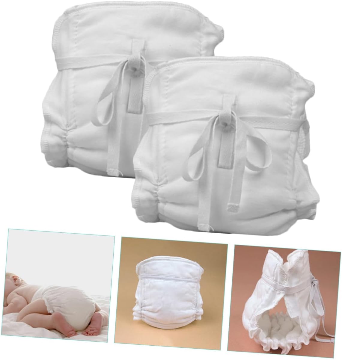 2pcs Diaper Pants Breathable Washable Nappy for Newborns Soft and Skin-Friendly Cloth Diapers Comfortable Learning Pants for Boy Girl