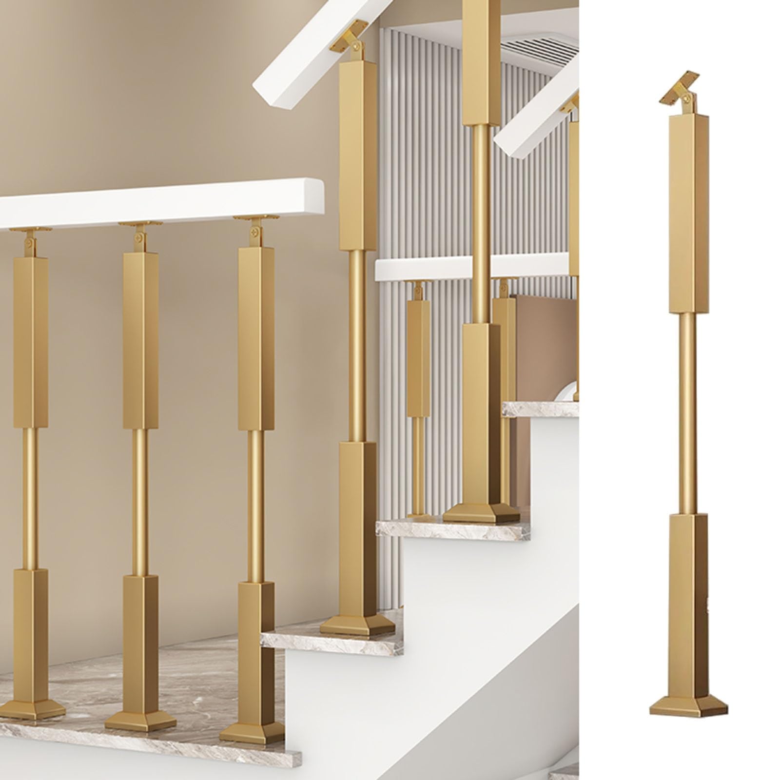 Garde-corps de balcon métallique premium ajustable à 270 degrés pour terrasse