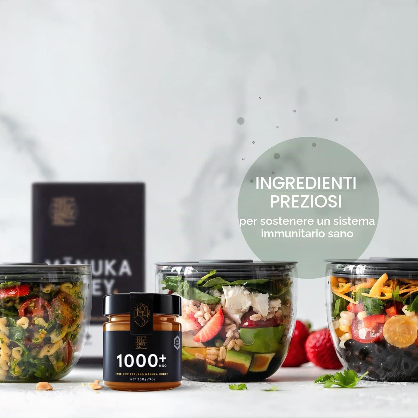 The True Honey Co. Miele di Manuka MGO 1000+ (UMF 22+) 250g | Certificato MGO e UMF | Esclusivo e di alta qualità | Prodotto e confezionato in Nuova Zelanda | In vetro con Signature Box | Di NZfyMe