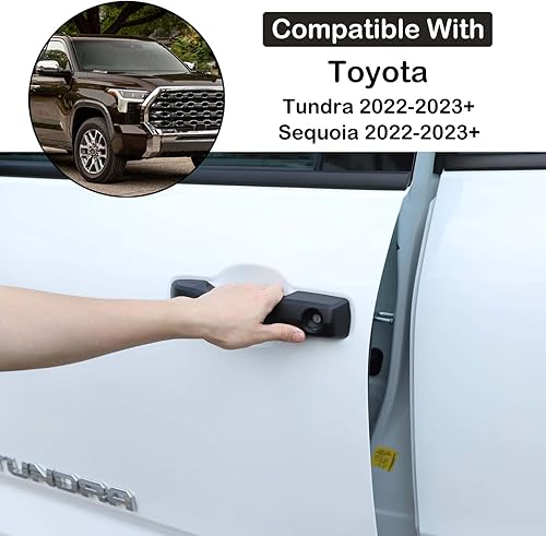 Miniatura 2 de Aunginsy Cubierta protectora para manija de puerta exterior de automóvil compatible con Toyota TundraSequoia 2022-2025 - Cubierta protectora de