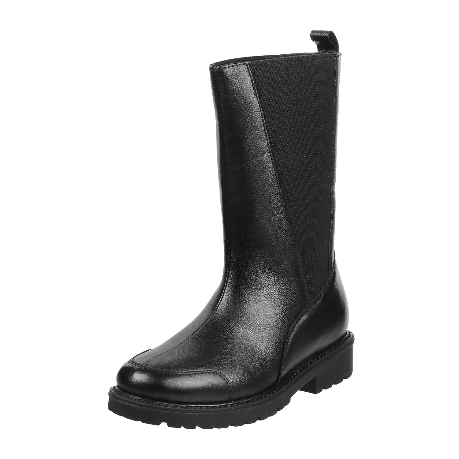 Mochi Womens Black Faux Leather Mid Calf Fashion Boots UK/7 EU/40 (31-68) (B0BQ3344T7) Amazon Price History, Amazon Price Tracker