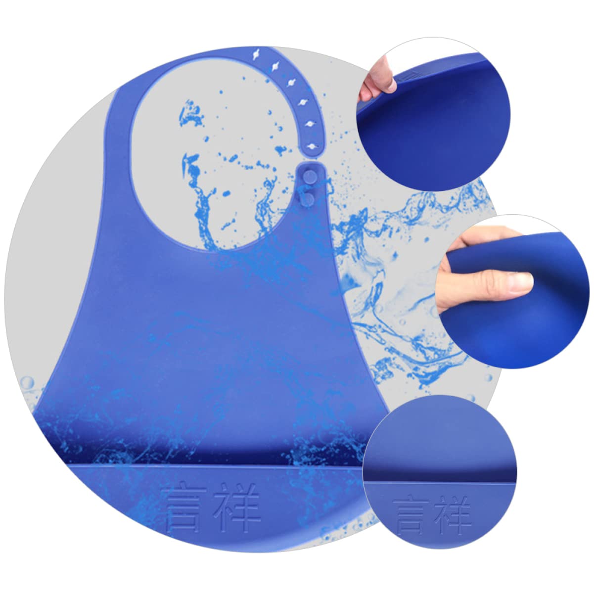 FRCOLOR 2st Wasserdichtes Lätzchen Für Erwachsene Kinderkrankheiten Lätzchen Fänger Latzschürzen Saugplatte Lätzchen Schnuller Lätzchen Mit Ärmeln Nicht Besteck Essen Blue Kieselgel