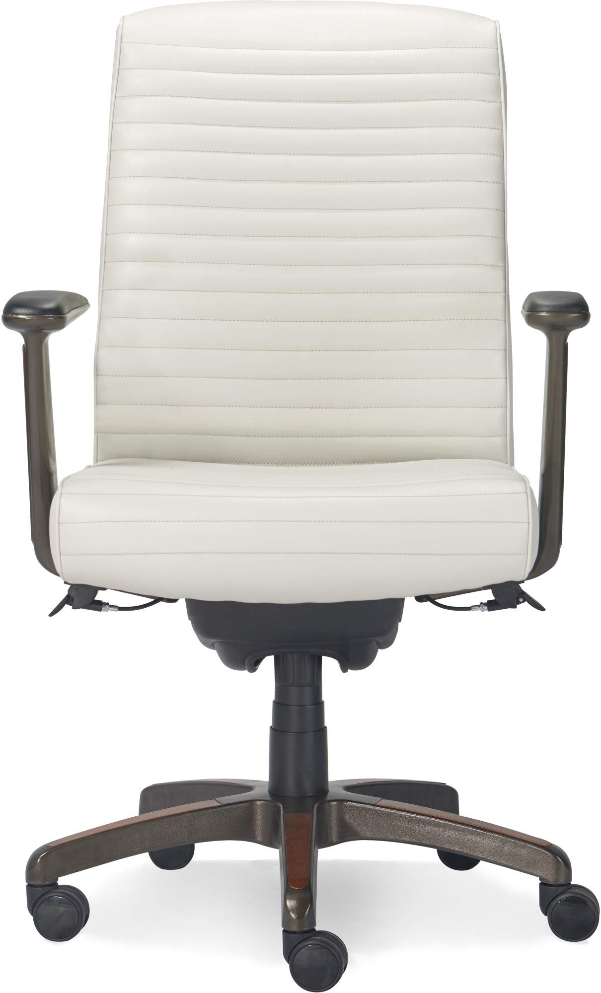 LaZBoy Emerson Modern Executive Office Chair with Rich Wood Inlay