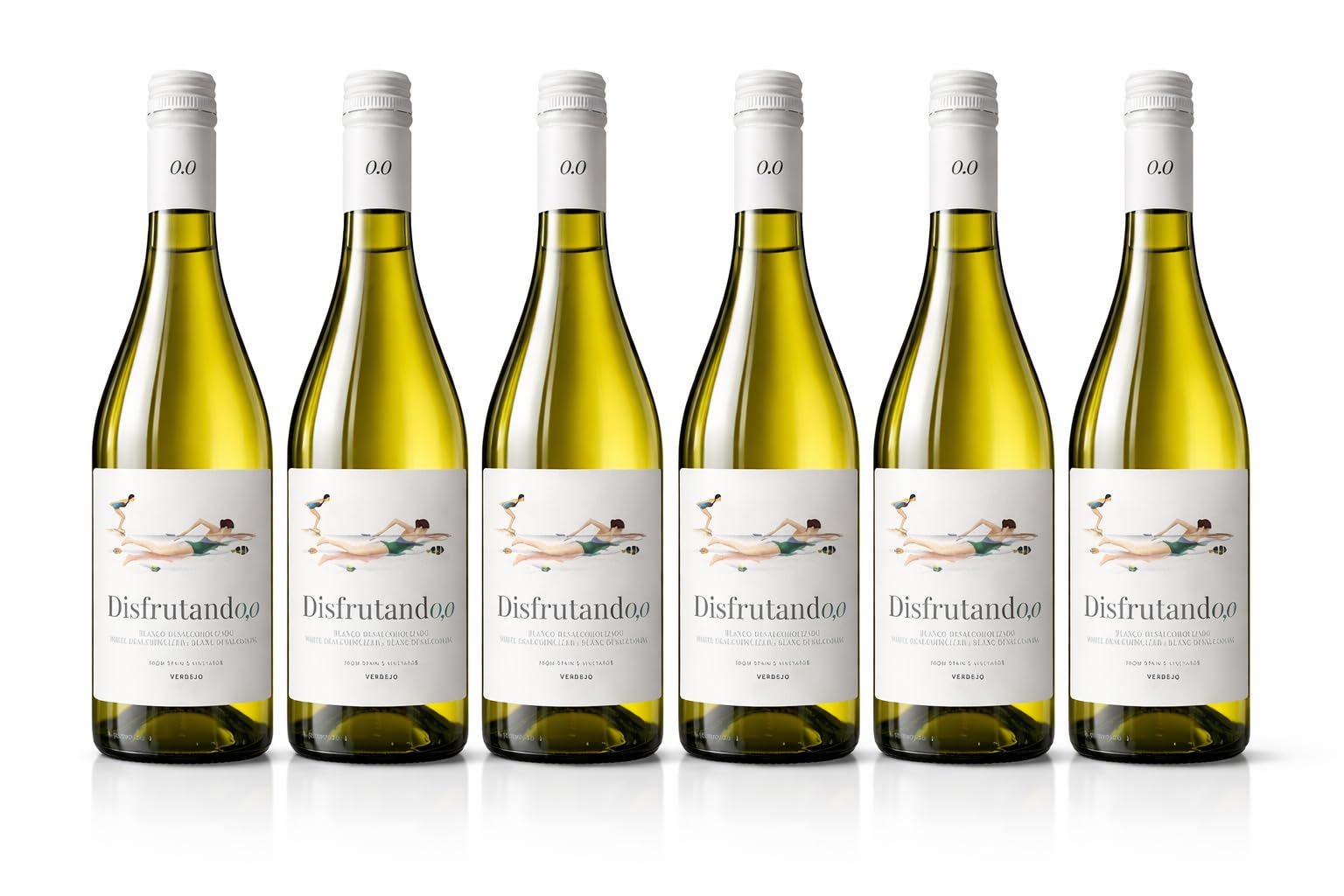 Pack 6 Botellas Vino Blanco Sin Alcohol 0.0% – Disfrutando0 – 100% Verdejo – Bajo en Calorías, Sin Azúcares Añadidos – Sabor Fresco y Afrutado – MYSECRETWINE-