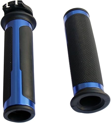Miniatura 2 de Manillar azul extremo abierto Grips Gel con tubos de acelerador compatible para Yamaha YZF R1 2001