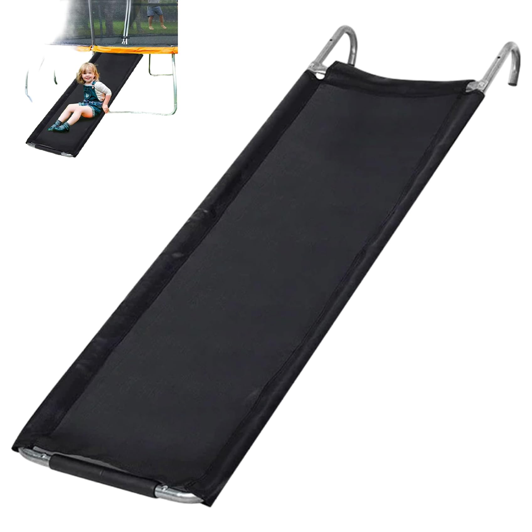 Trampoline Slide, All-Weather Kids Trampoline Ladder with Wide Surface Accessories for Outdoor & Indoor Play, Safe Slide