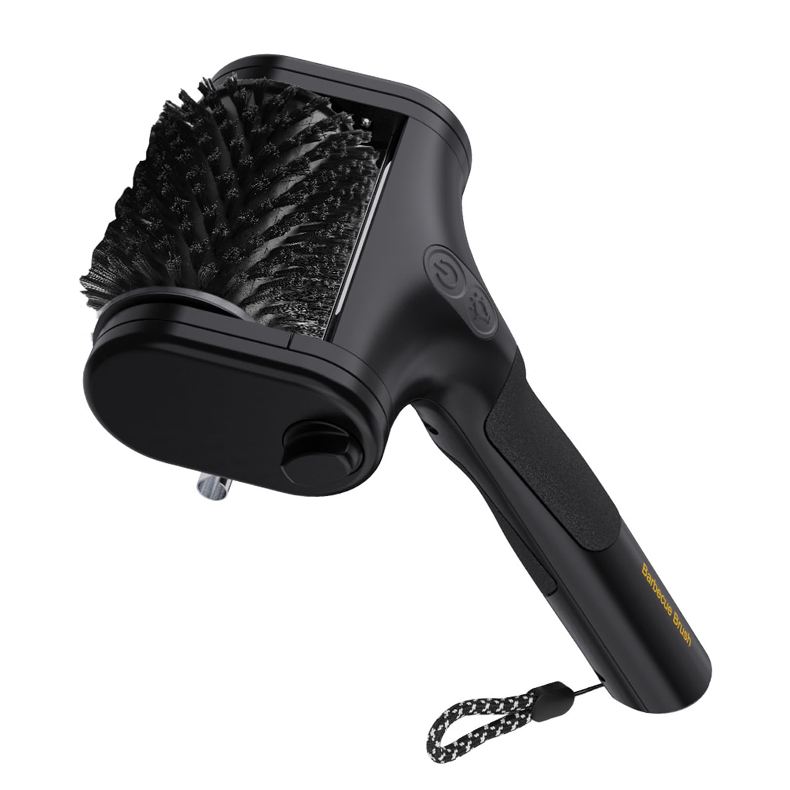 Tsophreniq Sturdy Barbecue Scrubber Having Two Metal and Synthetic Fibers Along Integrated Light Structure Ergonomic Barbecue Cleaner