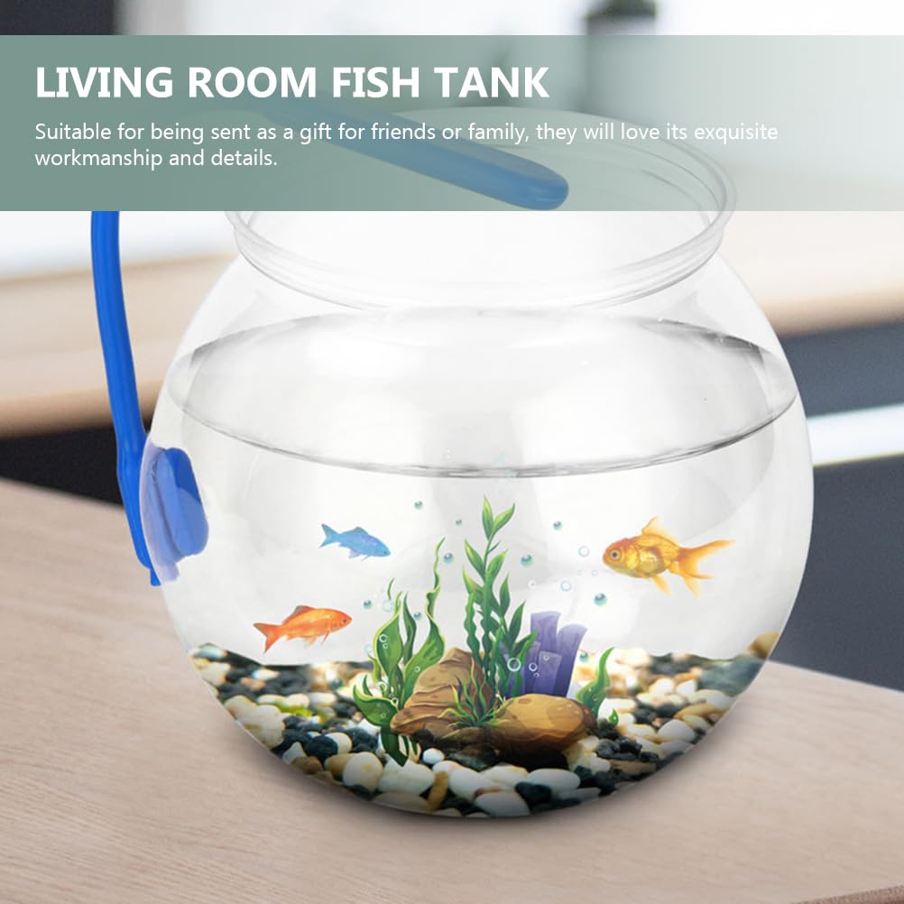 Acquario da tavolo Acquario rotondo a forma ovale piccolo design trasparente per uso domestico Micro paesaggio vaso bottiglia ciotola globo casa vetro trasparente Ciotola per pesci decorativa