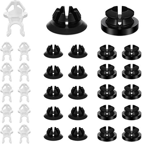 30 clips de barra de soporte para capó de automóvil, protector de succión para salpicaduras, redondo, negro, compatible con 91503-SS0-003, perfecto