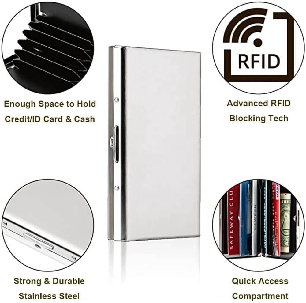 anti theft safeway gate Genericmetal Card Holder Wallet Rfid Blocking Card Protector With